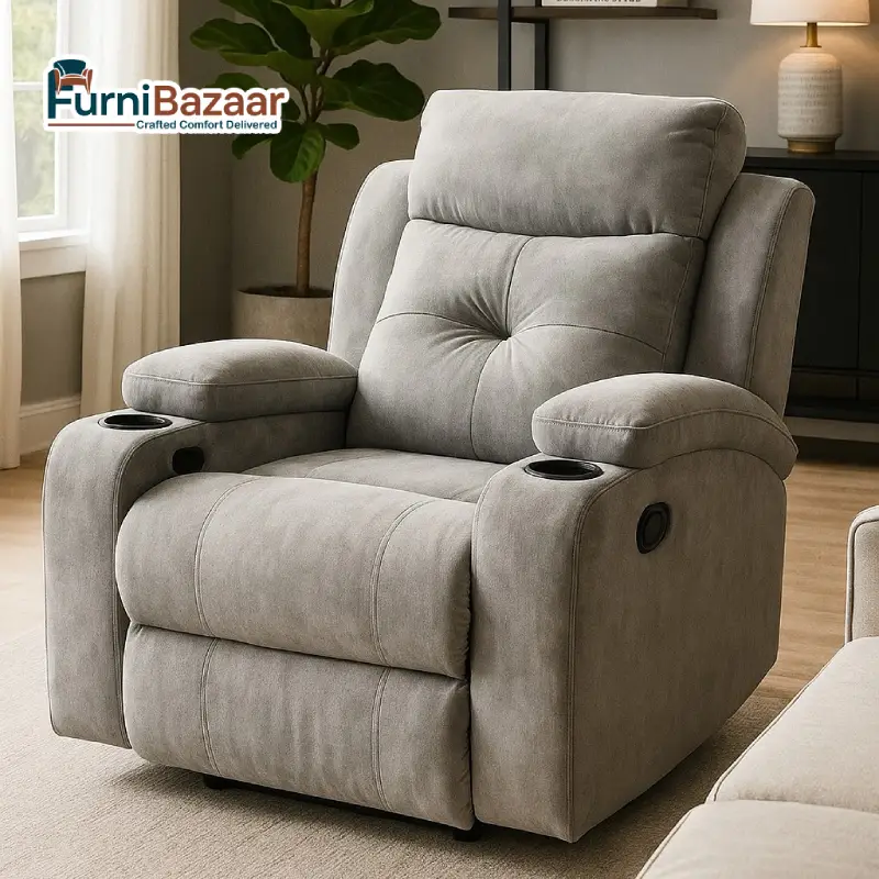 010920250109 Elite Comfort Recliner Chair with Cup Holder - Image 2