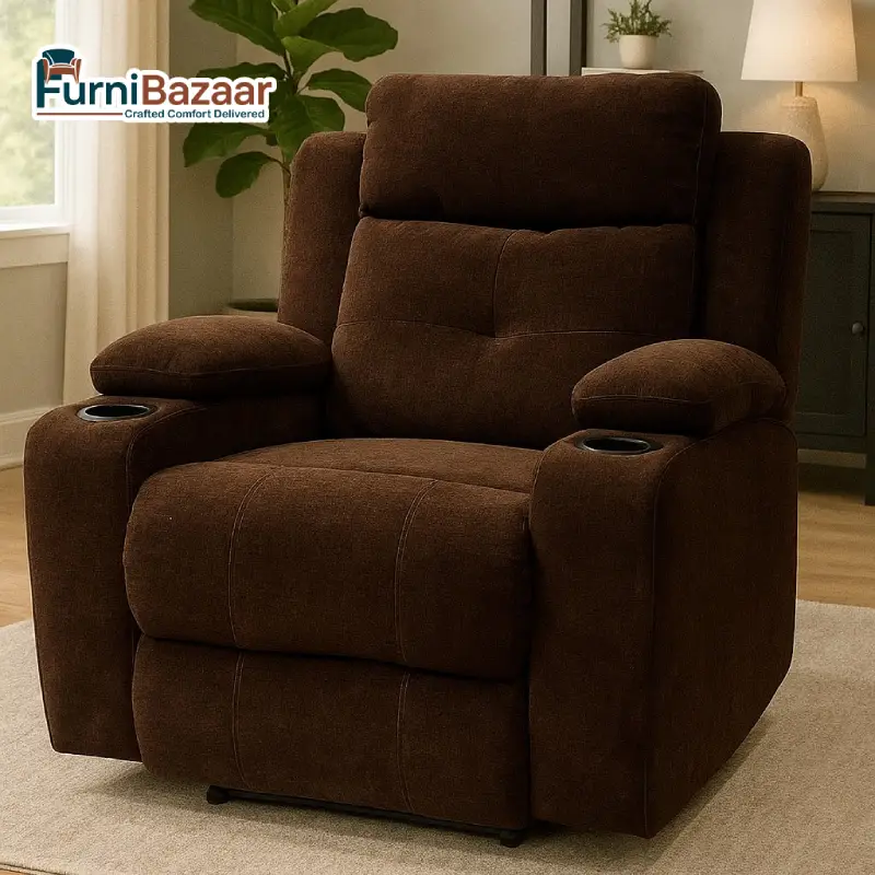 010920250111 Elite Comfort Recliner Chair with Cup Holder - Image 5