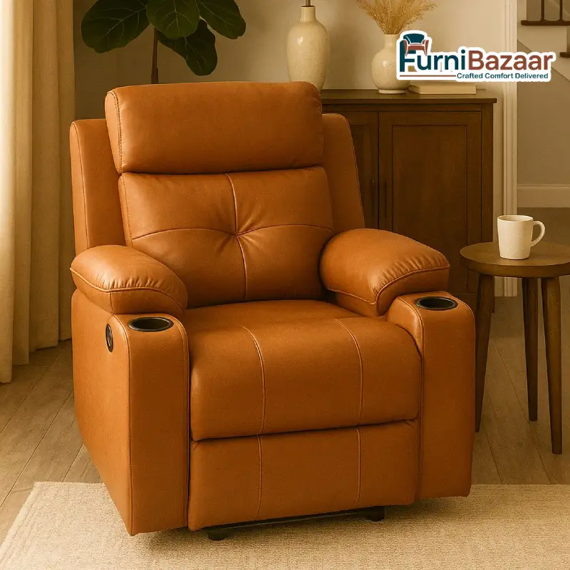 010920250113 Elite Comfort Recliner Chair with Cup Holder - Image 3