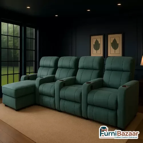 Premium L-Shaped Recliner Sofa – Home Theatre Style
