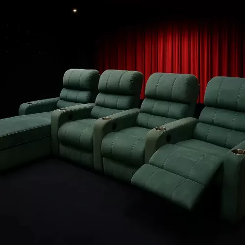 Premium L-Shaped Recliner Sofa – Home Theatre Style