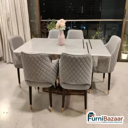 Marble Top 6 Seater Dining Table