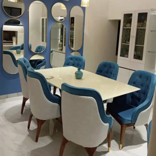 Marble Top 6 Seater Dining Table
