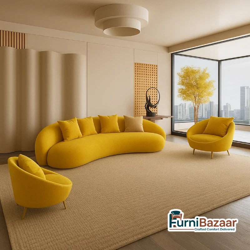 Modern Premium Fabric Sofa Set 4+1+1 Sofa Modern Premium Fabric Sofa Set 4+1+1 Sofa - Image 5