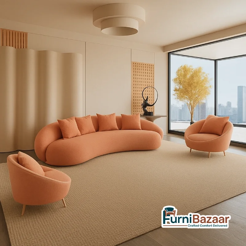 Modern Premium Fabric Sofa Set 4+1+1 Sofa Modern Premium Fabric Sofa Set 4+1+1 Sofa - Image 4