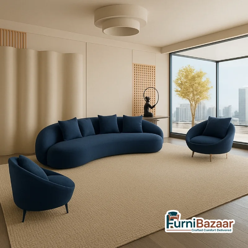 Modern Premium Fabric Sofa Set 4+1+1 Sofa Modern Premium Fabric Sofa Set 4+1+1 Sofa - Image 2