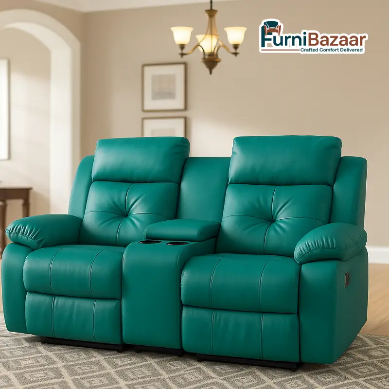 2 Seater Recliner Sofa, Comfortable Recliner sofa with cup holders Modern 2 Seater Recliner Sofa, Comfortable Recliner sofa with cup holders - Image 4