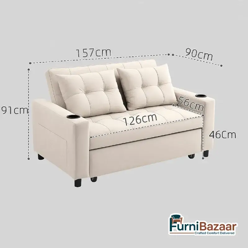 sofa cum bed Enhance Your Home with a Multifunctional Sofa Bed - Modern Sofa Cum Bed - Image 4