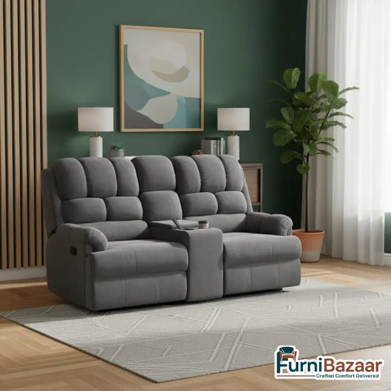 1020202513 ComfortPro 2 Seater Manual Recliner: Cozy Comfort for Two - Image 1