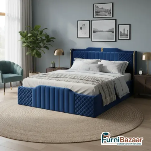 Royal Velvet Bed with Storage